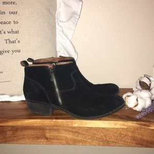 Lucky Brand Black Suede Bootie 8.5